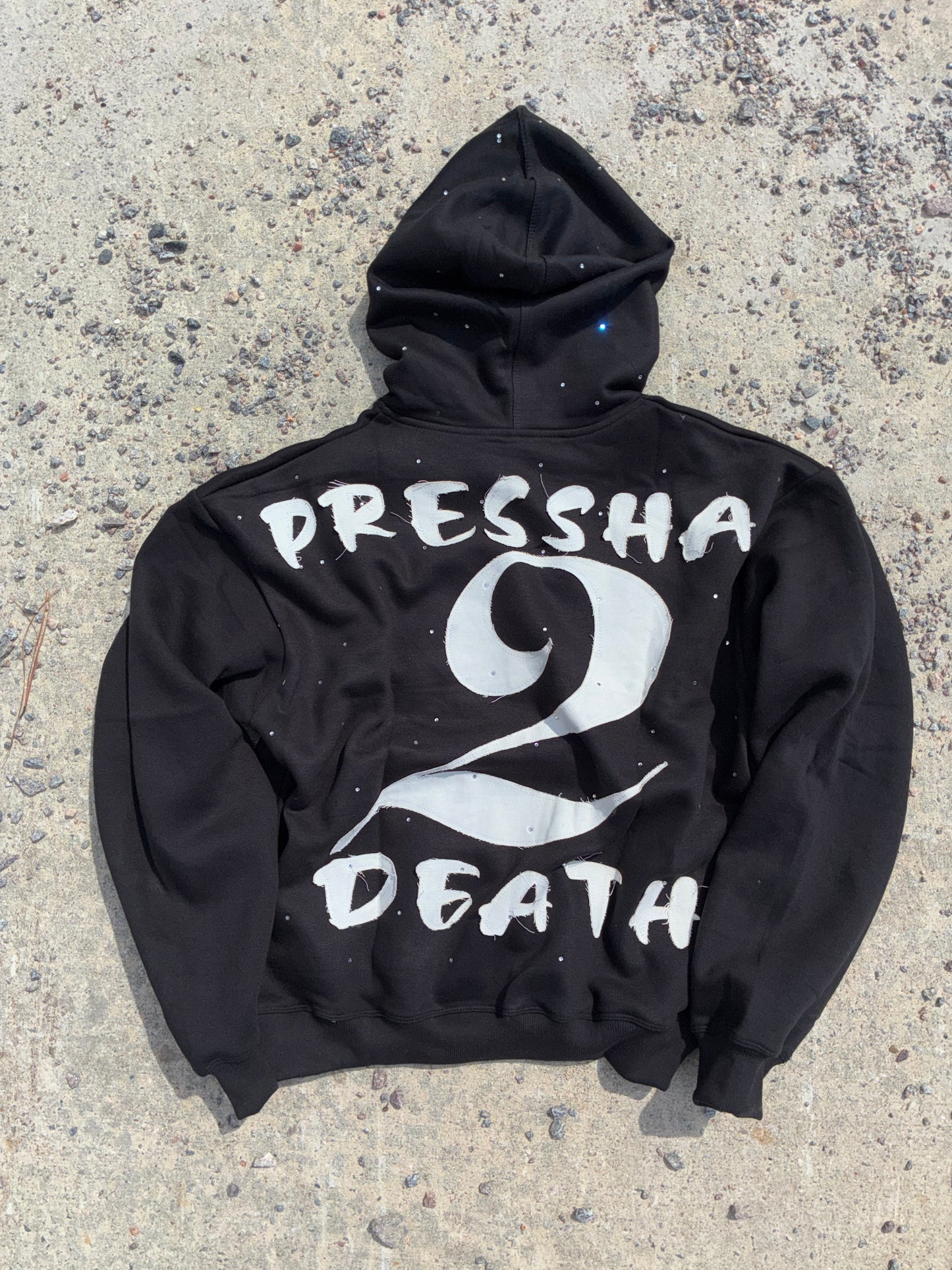 “222” Rhinestone Hoodie