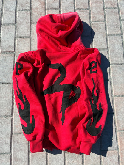 Red “Pressha” Zip-Up