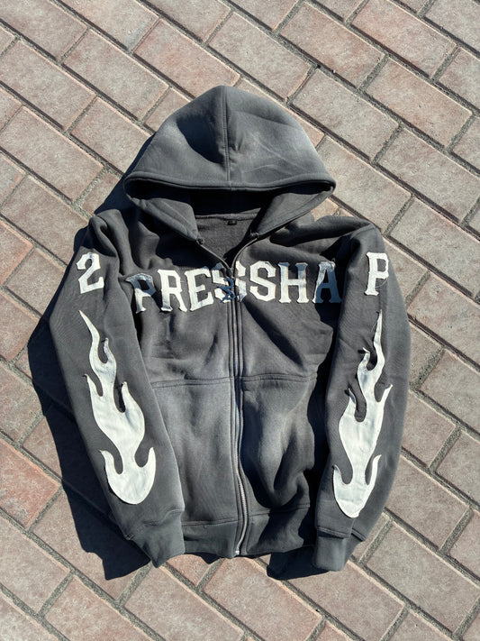 Grey “Pressha” Zip-Up